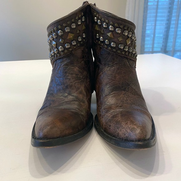 Old Gringo Women's Mini Belinda 7"‎ Ankle Boots Size 7 B Brown Bootie Cowboy - Picture 8 of 16